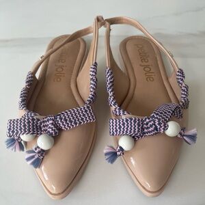 Petite Jolie Women's Cream Slingback Flats